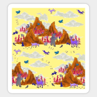 Blue Ridge Mountains Autumn Sticker